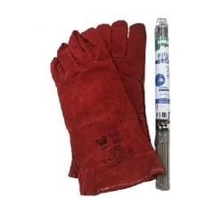 vendita online Kit saldatura elettrodo rutili + guanto Utensili e accessori per saldatura a gas Helvi Spa